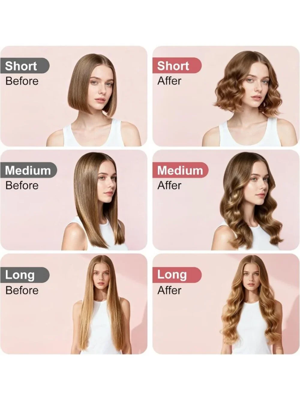1 1/4-Inch Hair Curling Wand for Loose Curls, Adjustable 190-450℉ Temperature